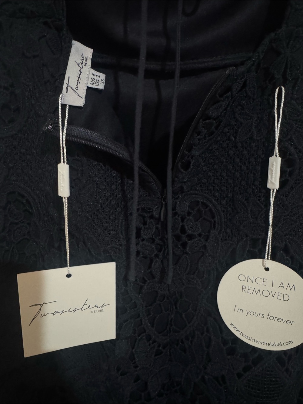 NWT Two Sisters lace halter dress - Picture 3 of 4